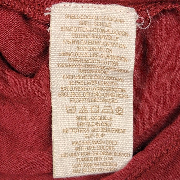 Free People Tunic Dress XS See Through Burgundy - Picture 5 of 9